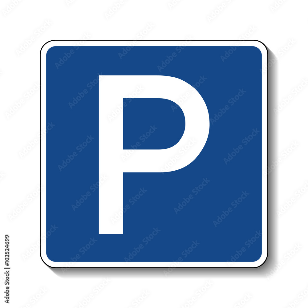Parkplatz, Schild, Zeichen Stock Vector