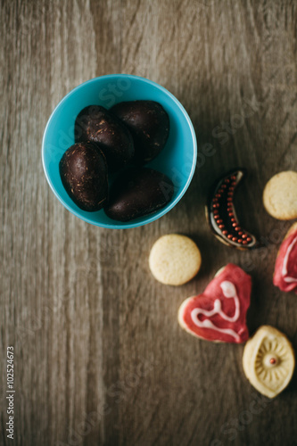 Domestic cookies different color.