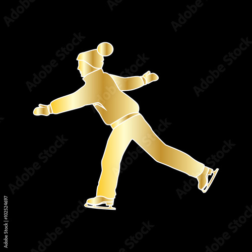 People Skating Flat Style Design