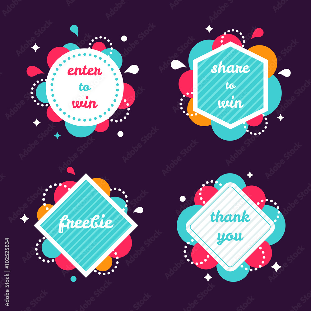 Fototapeta premium Colourful Internet Banners Templates Set