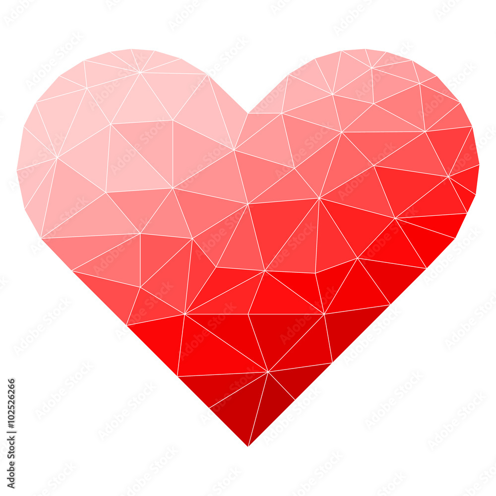 Abstract polygonal heart.