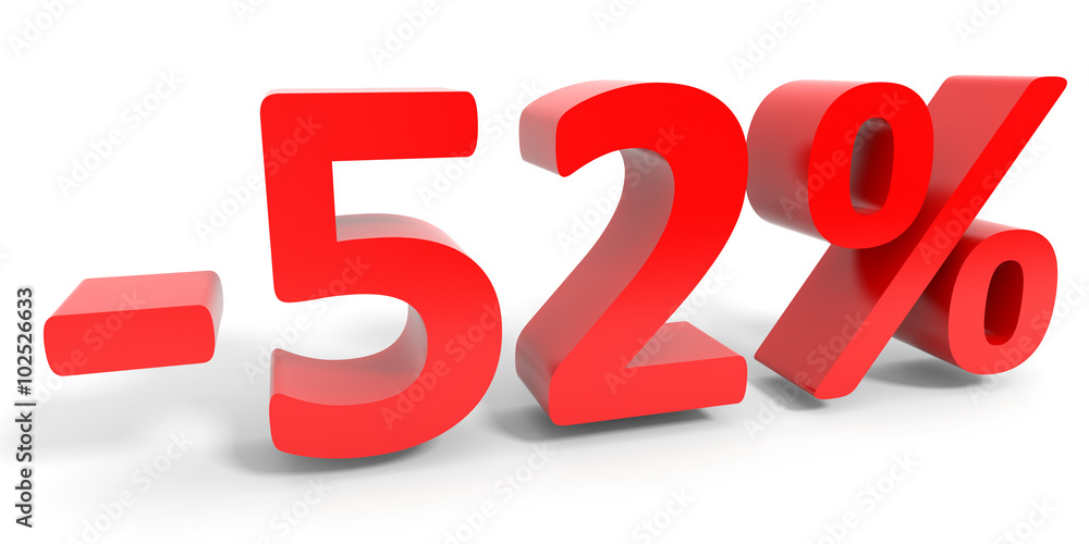 Discount 52 percent off sale. Discount 52 percent off sale.