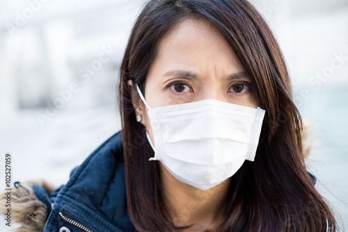 Asian Woman wear medical mask
