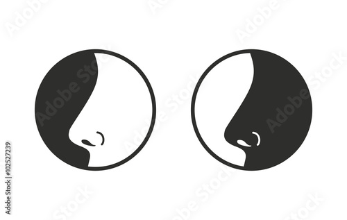 Nose  - vector icon.