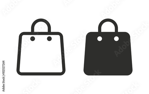 Shopping bag - vector icon.