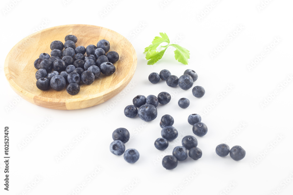 blueberry on wood plate blueberry on wood plate