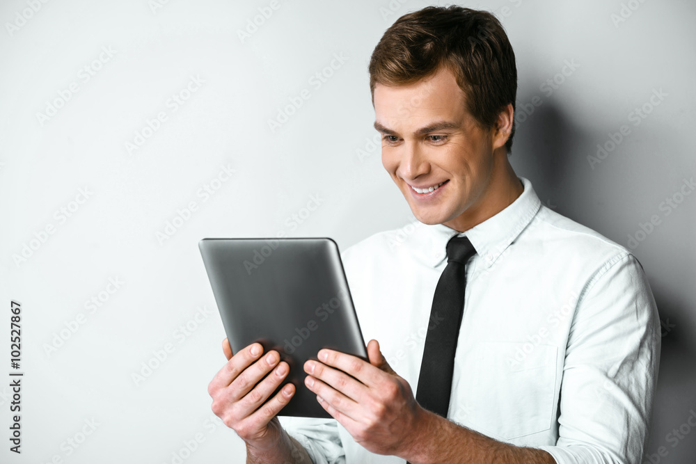 Nice concept for young handsome businessman Nice concept for young handsome businessman