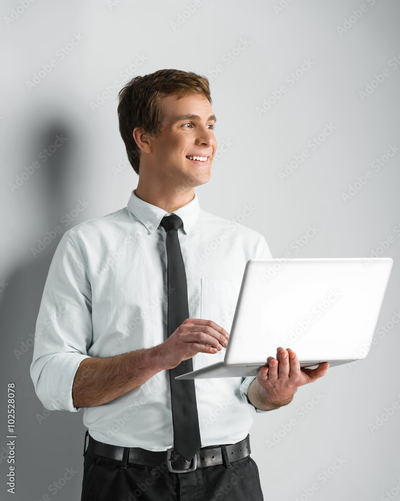 Nice concept for young handsome businessman Nice concept for young handsome businessman