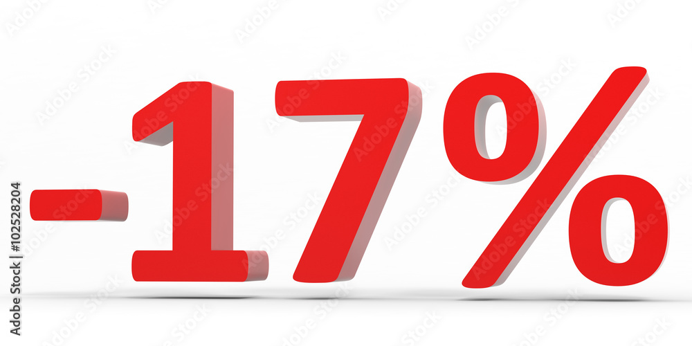 Discount 17 percent off sale. Discount 17 percent off sale.