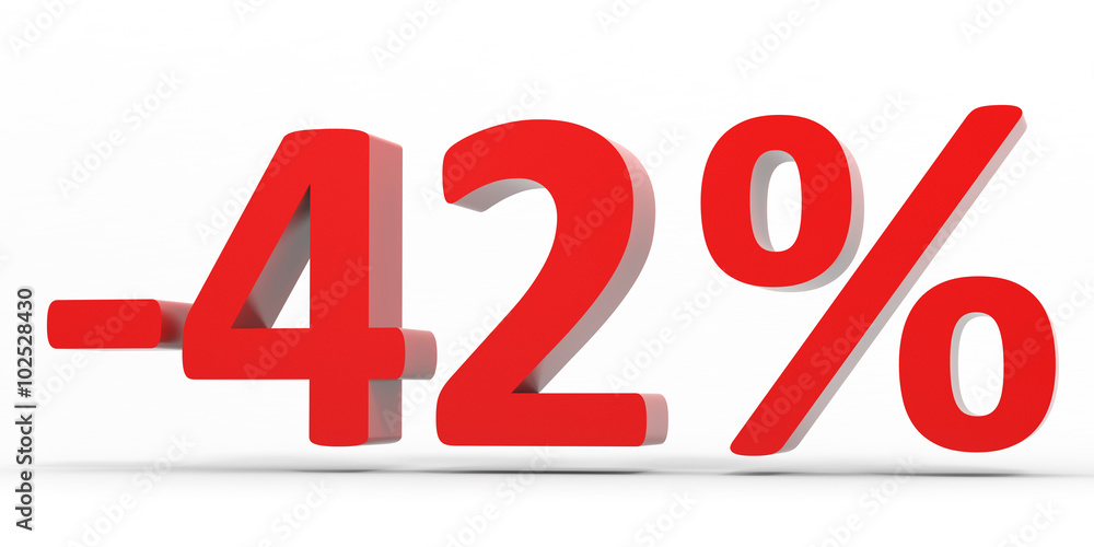 Discount 42 percent off sale. Discount 42 percent off sale.