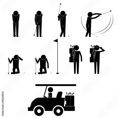 woodcutter carpenter chopping and cutting wood icon symbol sign infographic vector