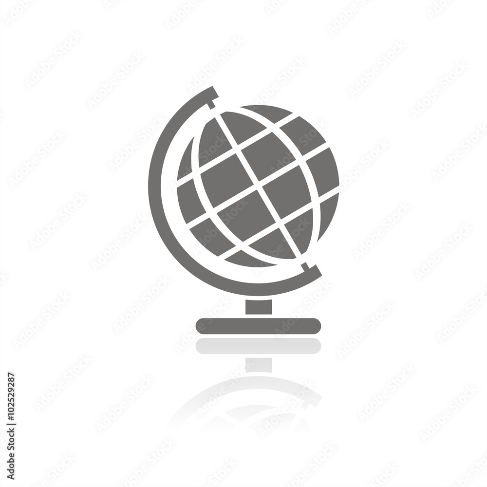 Icono aislado del globo mundial. Globo escolar. Mapa del planeta Tierra Icono aislado del globo mundial. Globo escolar. Mapa del planeta Tierra