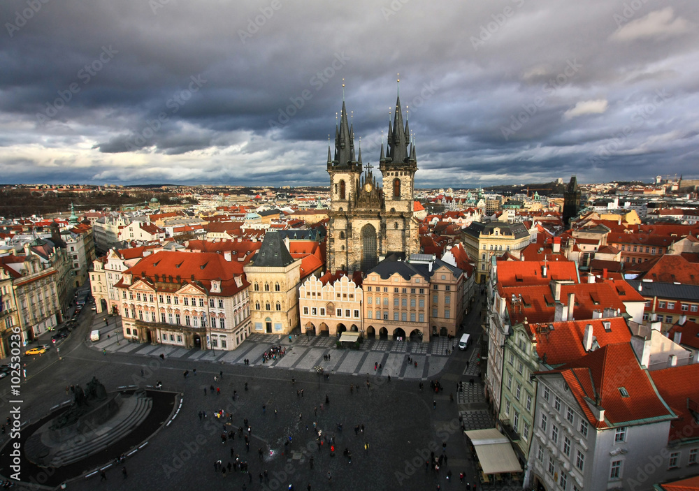 Obraz premium Cloudy Prague