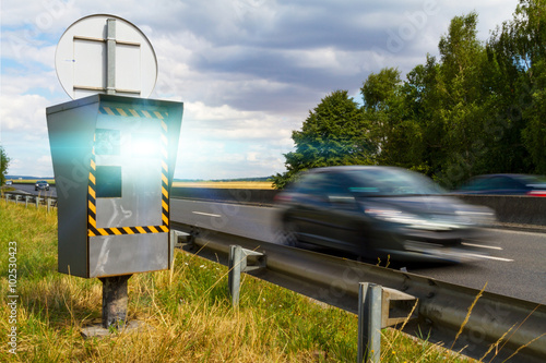 Schilderij op canvas Automatic speed camera