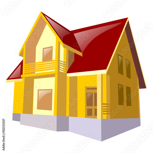 Cottage House Icon Illustration