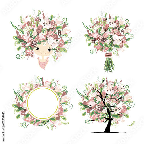Wedding floral set for your design