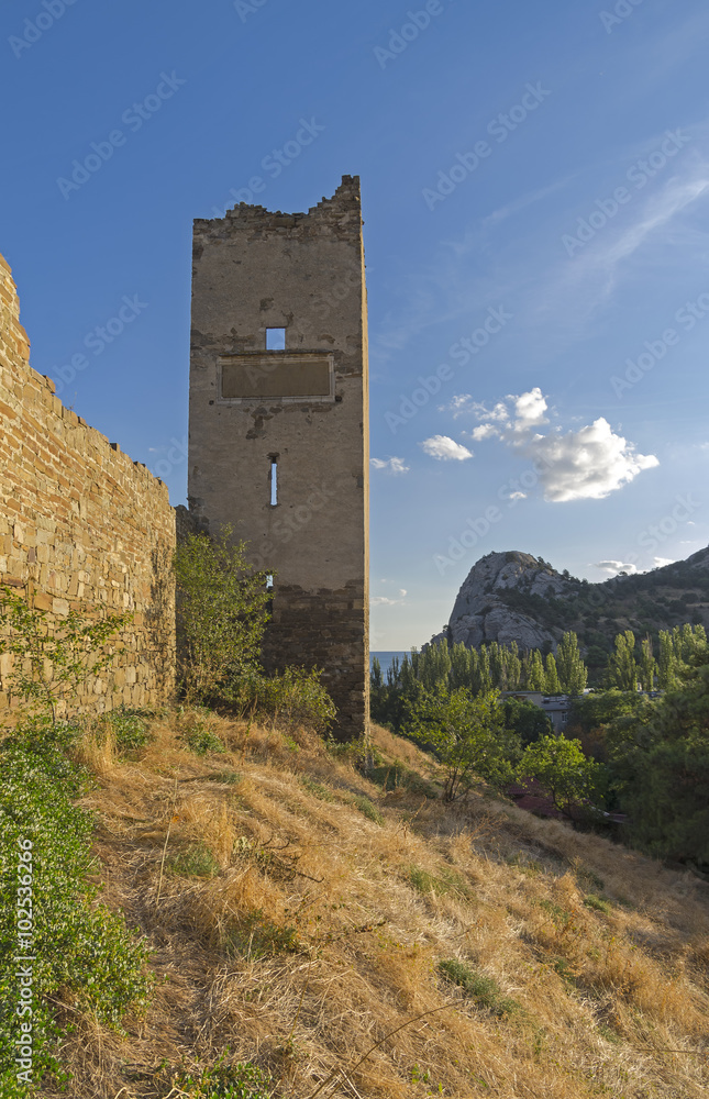 Well-preserved tower of the medieval fortress. Well-preserved tower of the medieval fortress.