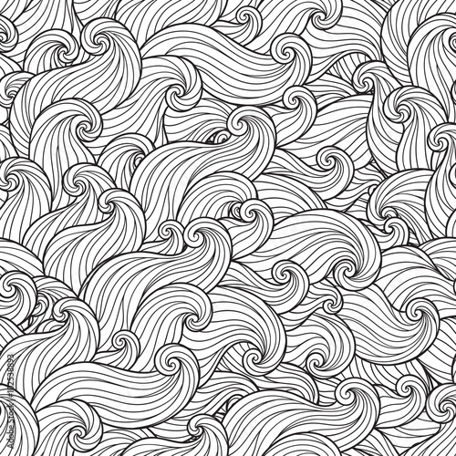 Seamless Pattern for coloring book.