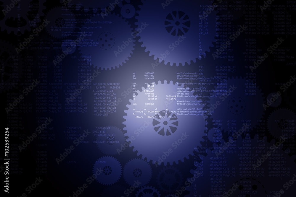 Abstract background with mechanical gears