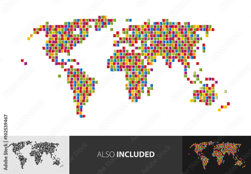 Naklejka premium Colorful WorldMap