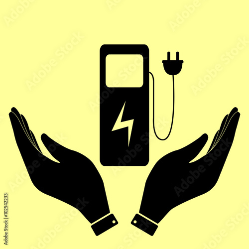 Concept icon with hands