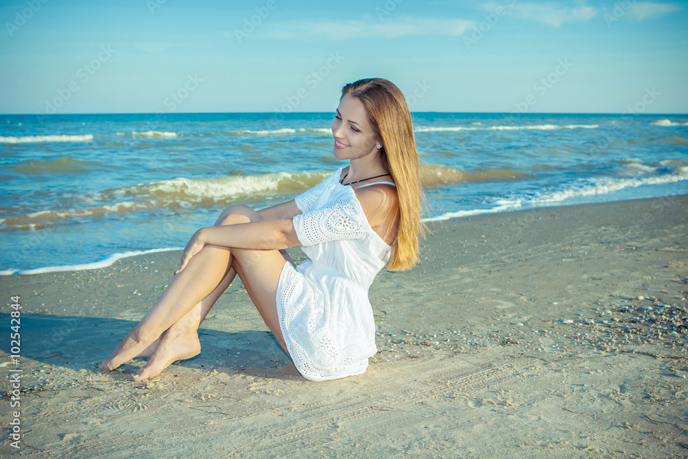 Beautiful Girl  on The Beach