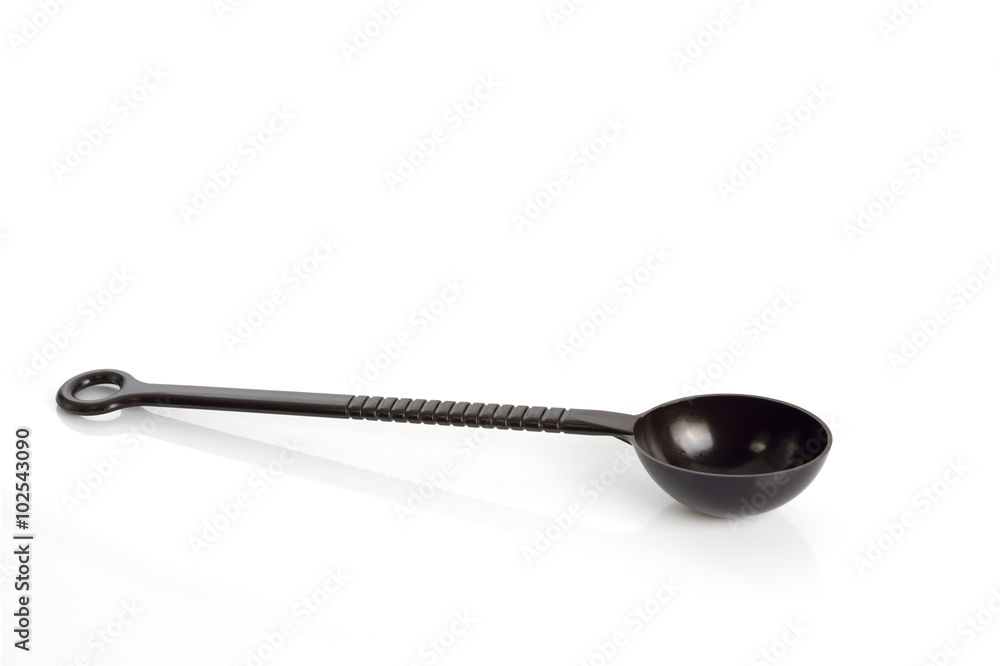 Coffee spoon / Plastic coffee spoon on white background. Coffee spoon / Plastic coffee spoon on white background.