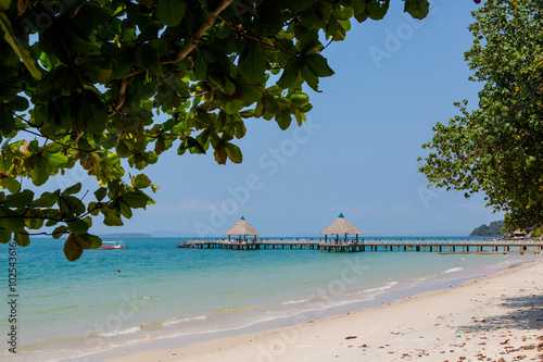 Fishing pier at Independence Beach at Sihanoukville