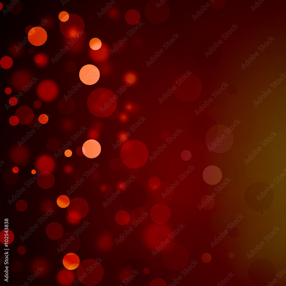 Christmas lights on red background, white bokeh blurred lights on dark red color, elegant blurred falling snowflakes or holiday design Christmas lights on red background, white bokeh blurred lights on dark red color, elegant blurred falling snowflakes or holiday design