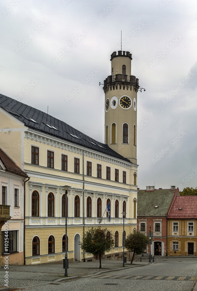 Klasterec nad Ohri town hall, Czrch republic