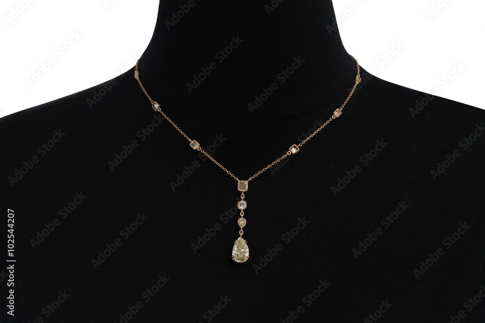 Gorgeous Yellow Teardrop Diamond Necklace in Rose Gold Gorgeous Yellow Teardrop Diamond Necklace in Rose Gold