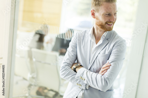 Modern young businessman in...