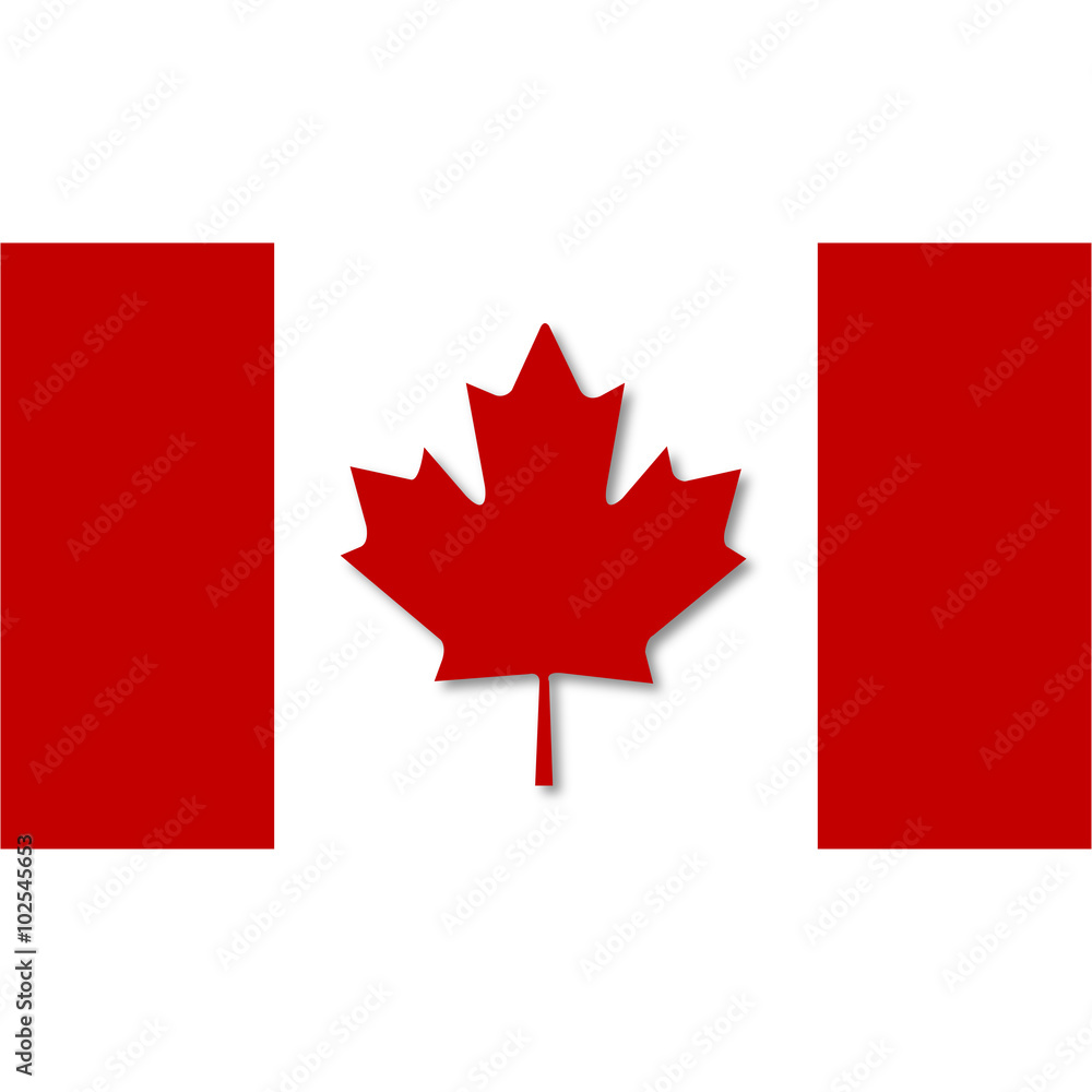 Flag of Canada with the shadow Flag of Canada with the shadow