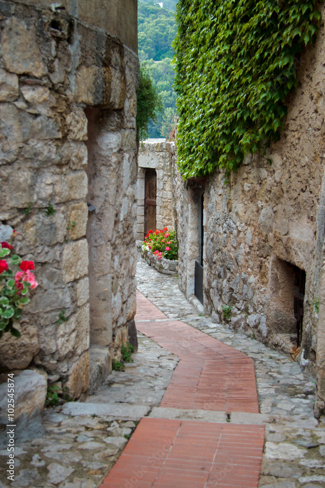 Fototapeta streets of ancient town of Eze