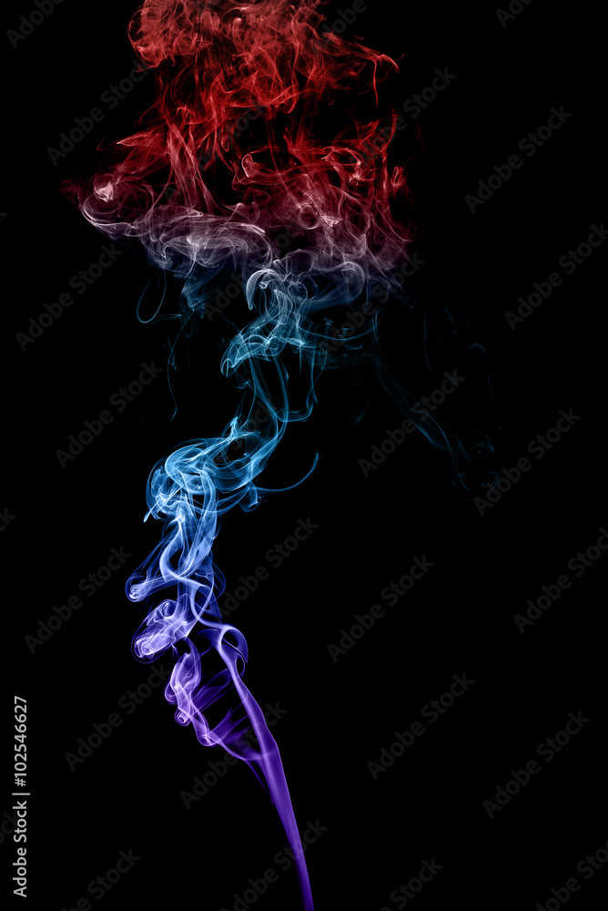 Colorful smoke isolated on a black background Colorful smoke isolated on a black background