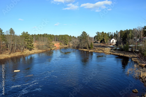 A panorama of the river Oredezh