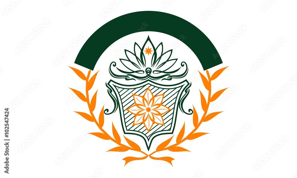 Obraz premium Shield Crown Leaf 