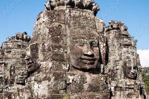 The smiling face of the ancient temple of Bayon Temple At Angkor Wat, Siem Reap, Cambodia © shafali2883