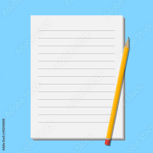 Pencil on sheets of paper