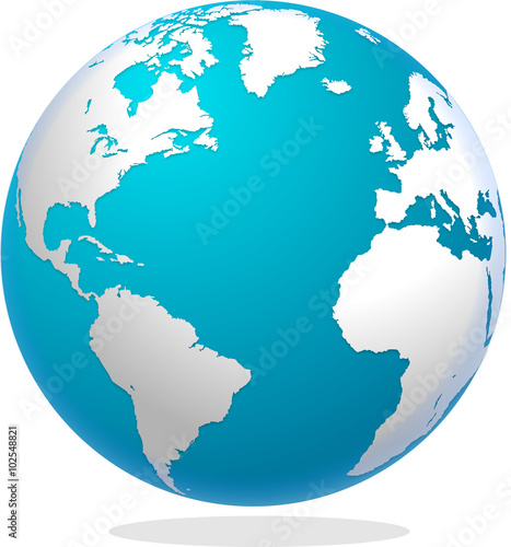 Dibujo vector ilustración globo terráqueo, la tierra