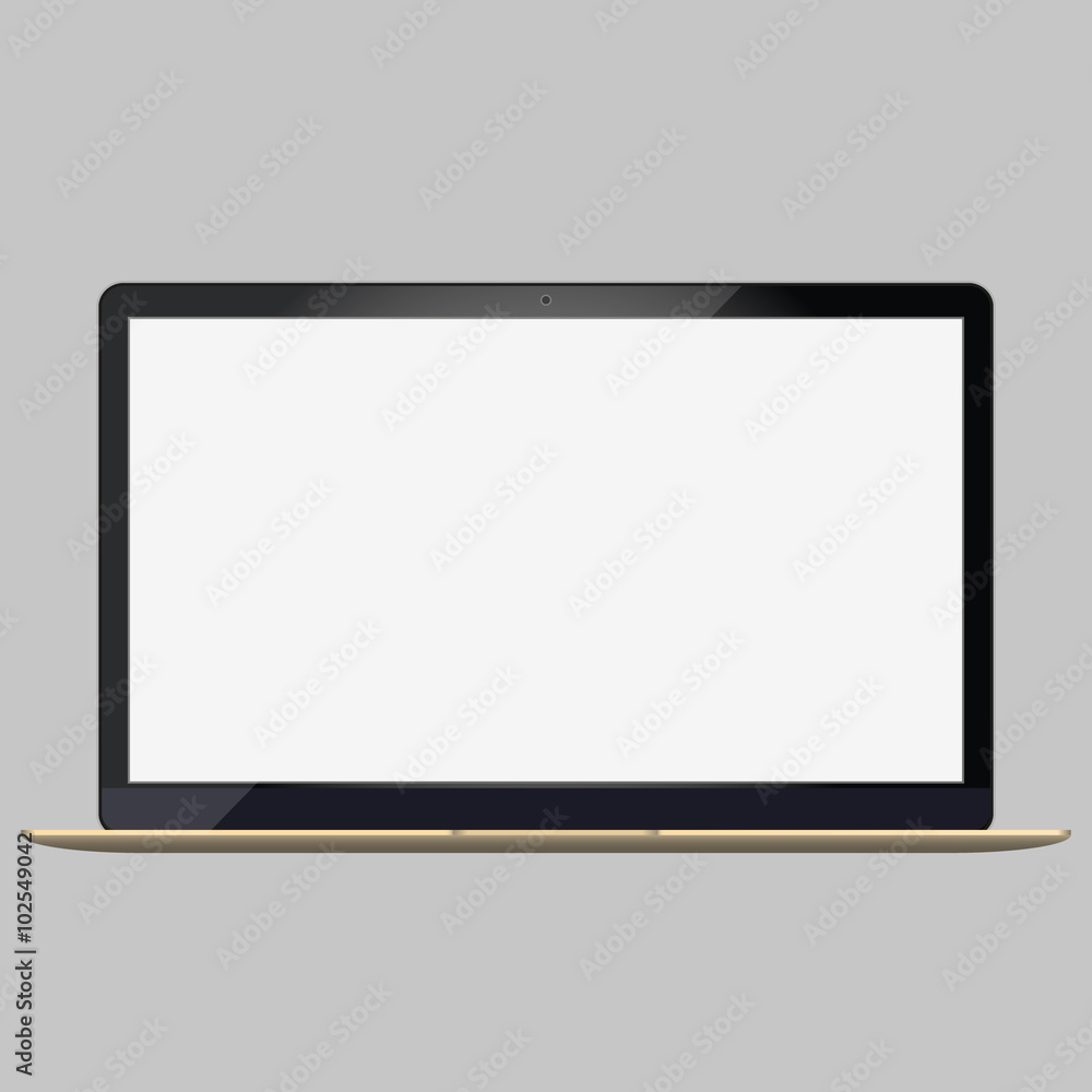 Vector illustration of laptop with blank screen isolated on white background Vector illustration of laptop with blank screen isolated on white background