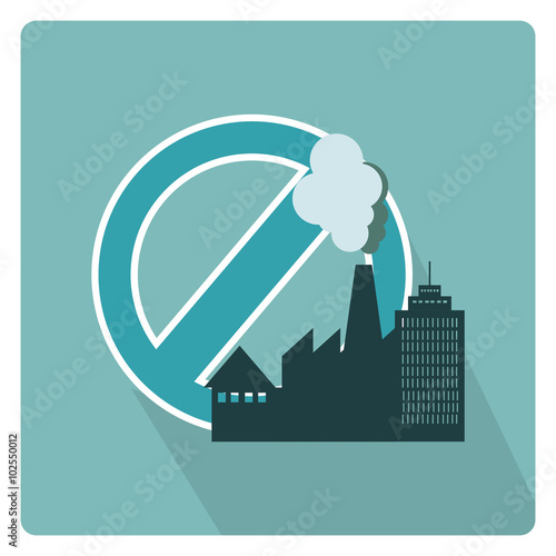 Pollution vector design in color background