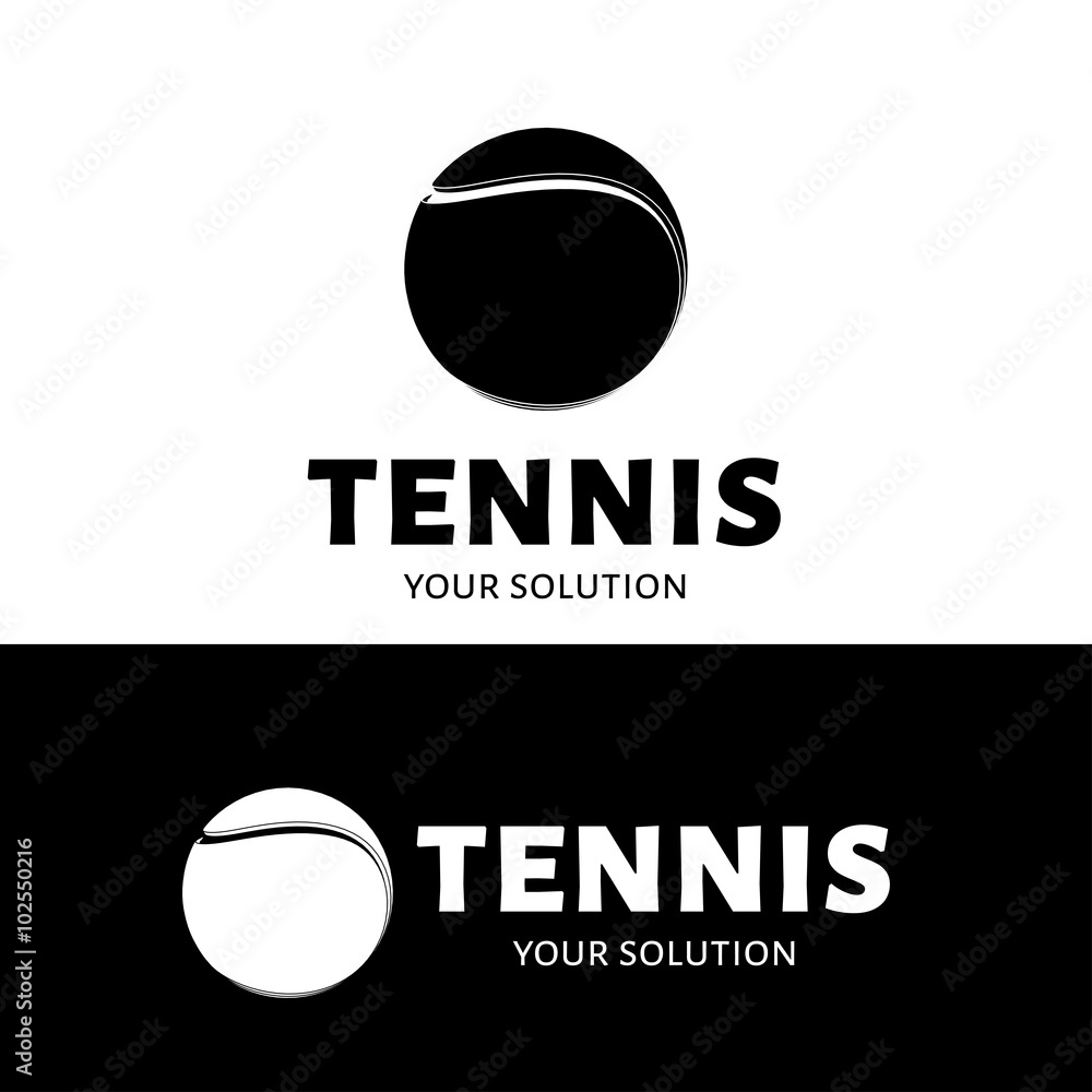 Φωτογραφία Vector tennis ball logo. A logo in the shape of a tennis ball