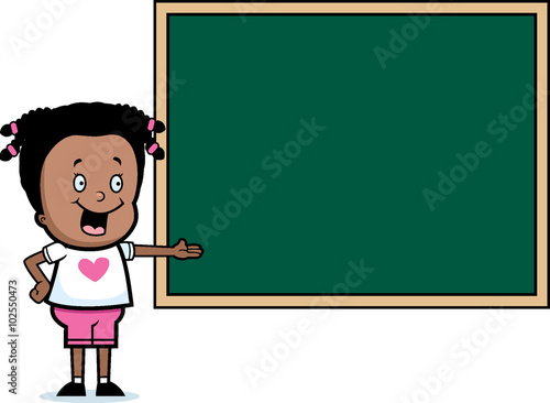 Girl Blackboard