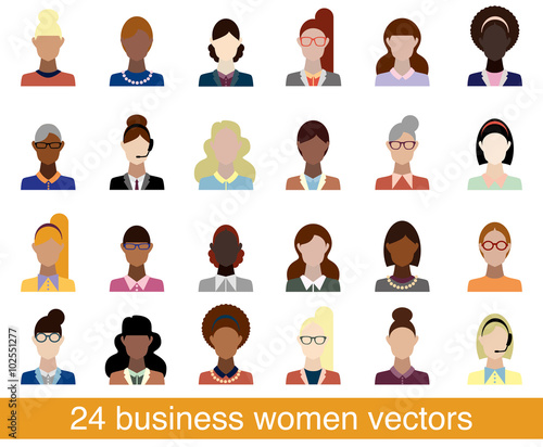 24 business women vectors