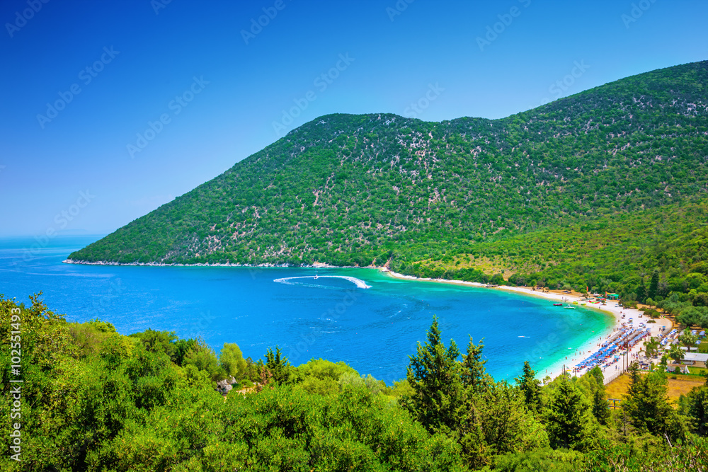 Antisamos beach on Kefalonia island, Greece
