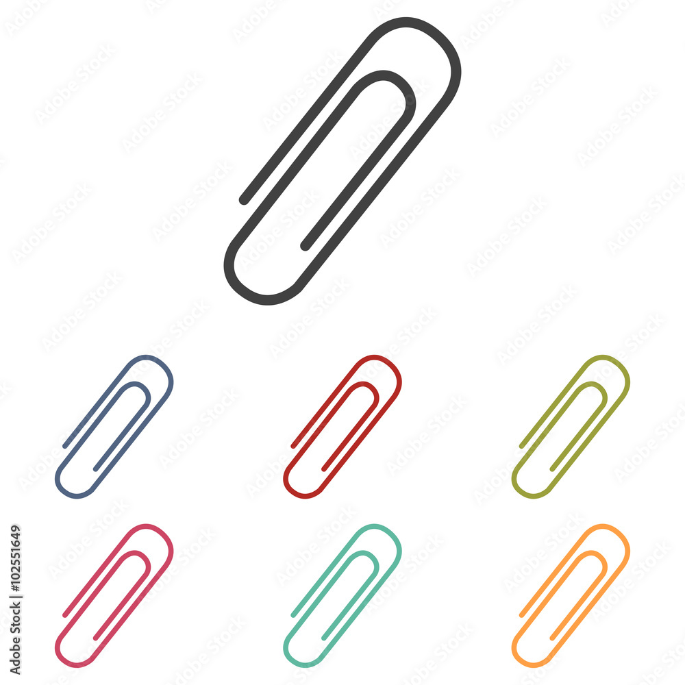 Clip icons set Clip icons set