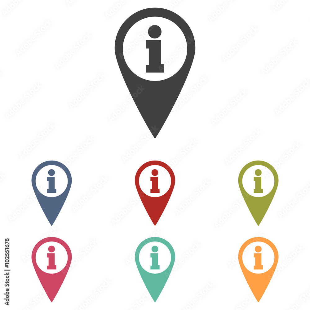 Map pointer icons set Map pointer icons set