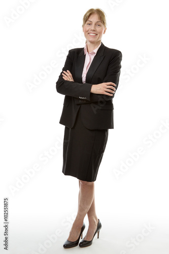 Standing up buisness woman