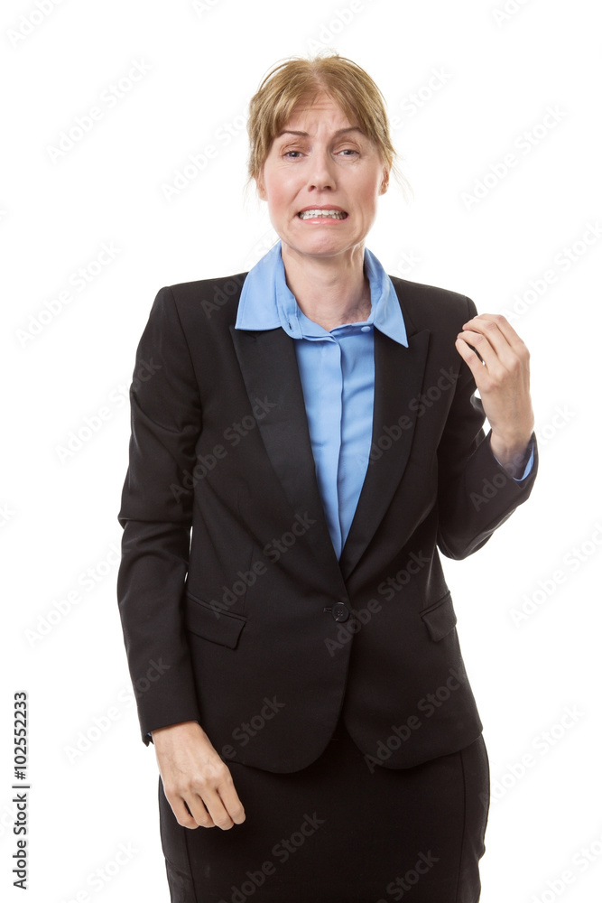 stressed business woman